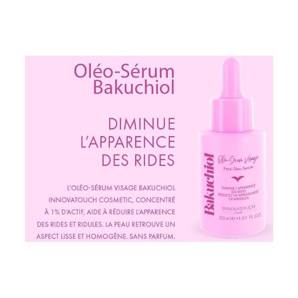 Oleo-Sérum Visage Innovatouch Cosmetic au Bakuchiol 30ml - Soin Anti-Âge Naturel, Réduit Rides et Imperfections, Peaux Sensib