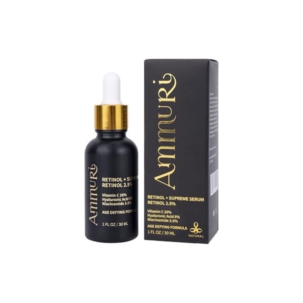 Retinol 2.5% Pro Face Serum Hyaluronic Acid Natural Ingredients For Skin Firming