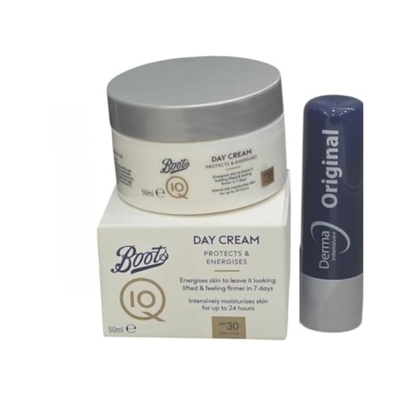Boots Q10 Kit de soins de la peau anti-âge | Crème de jour SPF30 et crème de nuit 50 ml | raffermissant et revitalisant 24 he