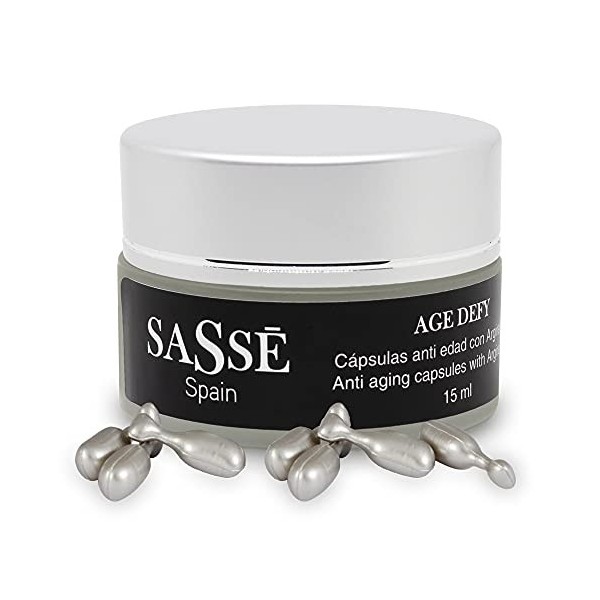 SASSÉ AGE DEFY Capsules anti-âge avec argineline. Anti-rides, anti-âge, effet botox. Produit végane. SASSE. Cosmétique nature