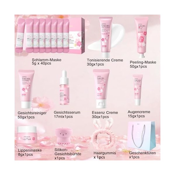 Kit de soins de la peau pour adolescentes, kit de soin du visage anti-âge