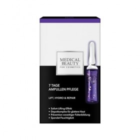 MEDICAL BEAUTY Ampoules anti-âge à lacide hyaluronique - Traitement intensif de 7 jours avec effet lifting immédiat - Pour u