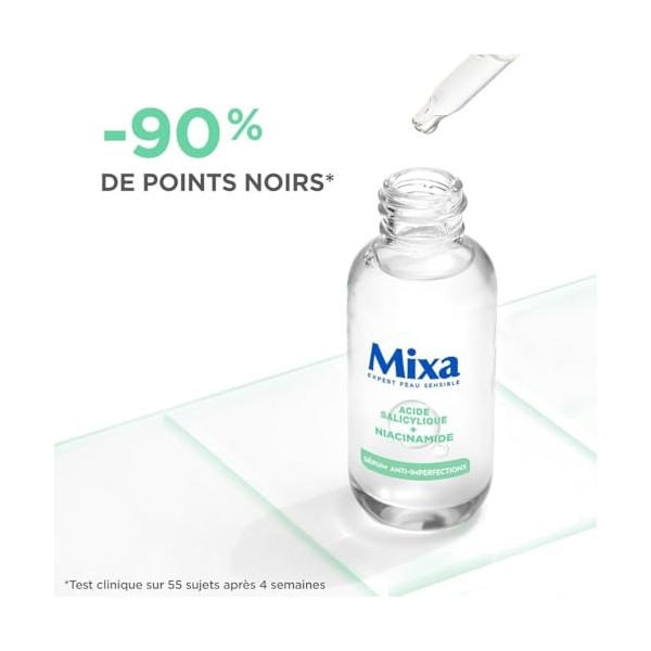 Lot Mixa - Sérum Concentré Anti-Taches - Pour les Teints Ternes + Mixa - Sérum Concentré Réhydratant - Pour Peaux Déshydratée...