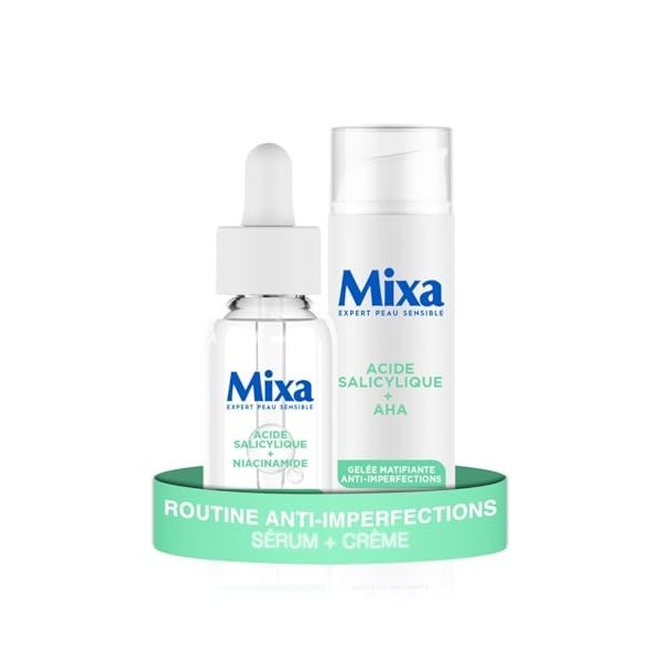 Lot Mixa - Sérum Concentré Anti-Taches - Pour les Teints Ternes + Mixa - Sérum Concentré Réhydratant - Pour Peaux Déshydratée...