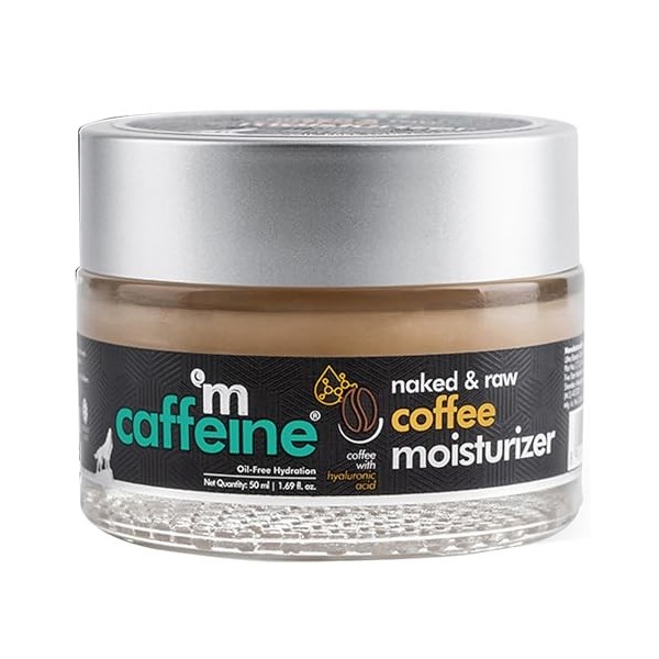 mCaffeine Naked and Raw Coffee Moisturizer - 48-Hour Face Cream Controls Excess Oil - Gel-Based Lotion Instant Moisture - Hya...