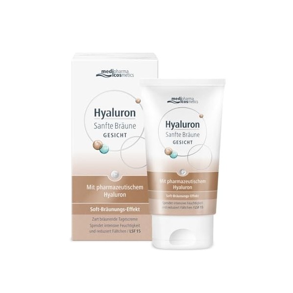 Medipharma Cosmetics Hyaluron Sanfte Bräune Gesichtscreme, 50 ml Crème