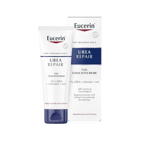 Eucerin Urea Repair Tag Gesichtscreme für sehr trockene Haut, 50 ml Crème