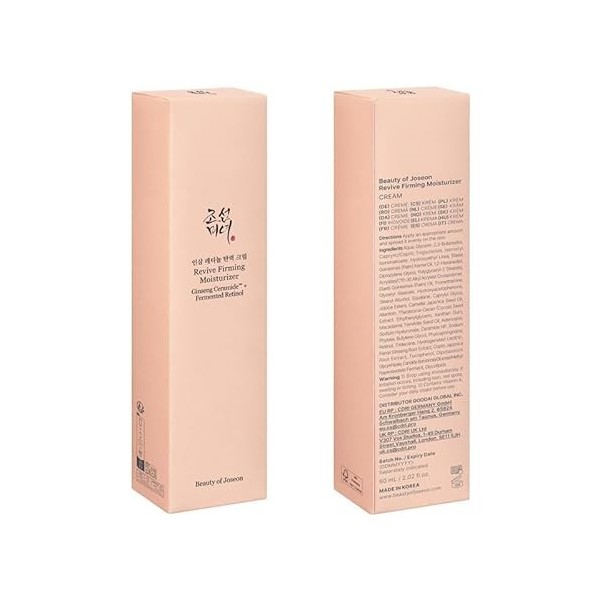 Beauty of Joseon Revive Firming Moisturizer Ginseng Ceramide + Fermented Retinol for Dry, Sensitive Skin Korean Skincare for 