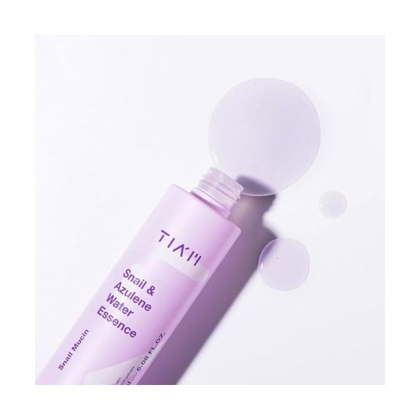 TIAM| Essence deau descargot et dazulène | Hydratant pour le visage Escargot Mucin Essence Soins de la peau | Brume Visag