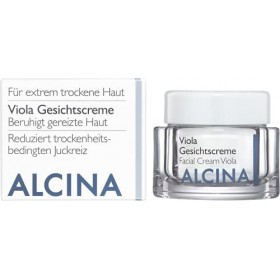 ALCINA Viola Crème pour le visage - 1 x 50 ml - Peau sèche - Réduit les démangeaisons liées à la sécheresse - Préserve les pe...