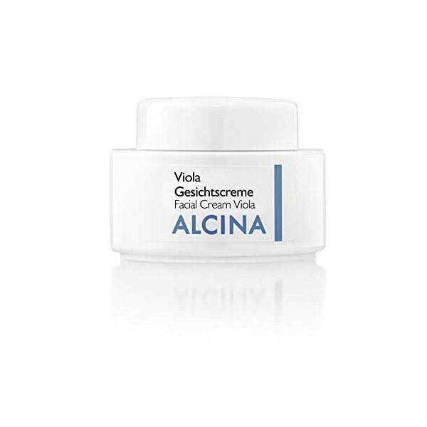 ALCINA Viola Crème pour le visage - 1 x 50 ml - Peau sèche - Réduit les démangeaisons liées à la sécheresse - Préserve les pe...