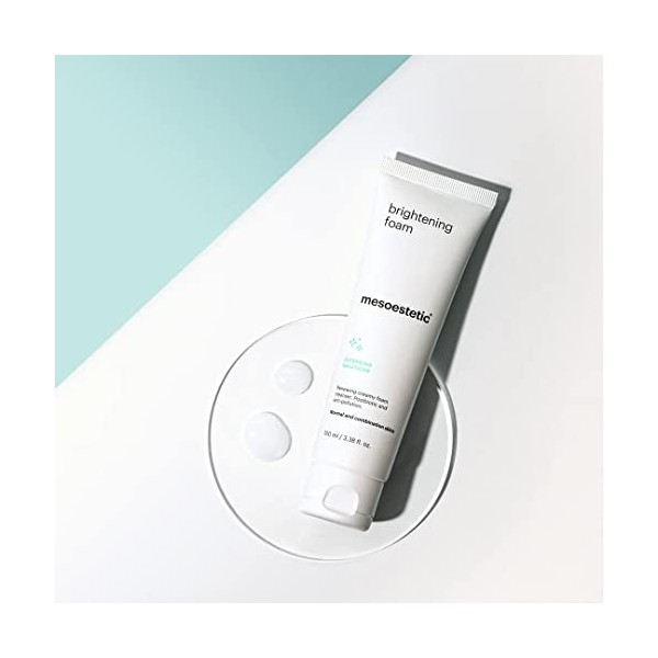 Mesoestetic - brightening foam 100ml - Mousse nettoyante Rénovatrice, rééquilibrante et anti-pollution. Peaux normales et mix