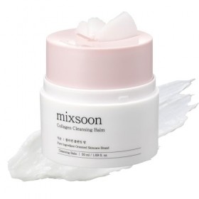 mixsoon Collagen Cleansing Balm 50ml, Hydrating Balm-to-Milk Cleanser, Gently removes makeup, Twist-to-dispense, Nourishes wi