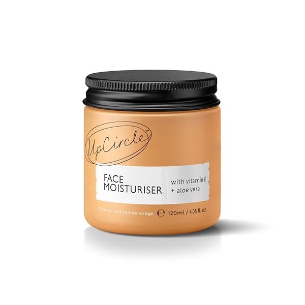 UPCIRCLE Hydratant visage à la poudre dargan, crème nourrissante jour nuit naturelle, végétalienne + sans cruauté envers les ...