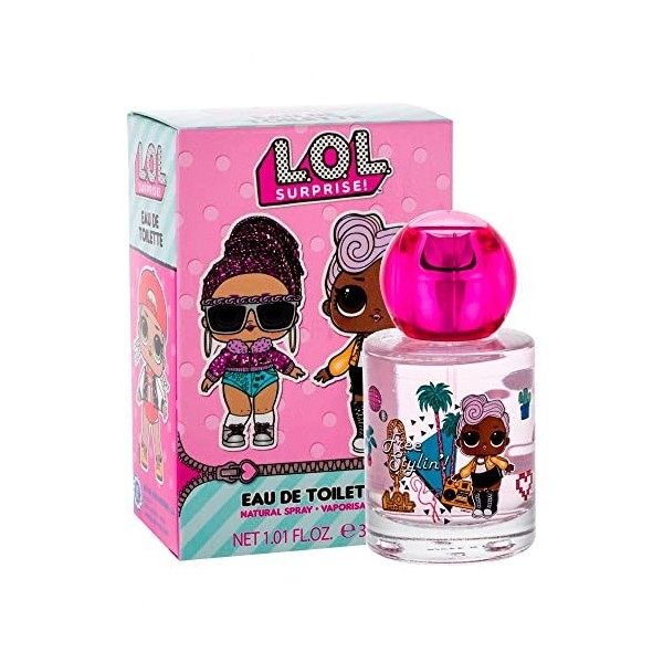 Air-Val L.O.L. Eau de toilette naturelle en vaporisateur : Parfum L.O.L. dans un beau flacon en verre avec fermeture à boule 