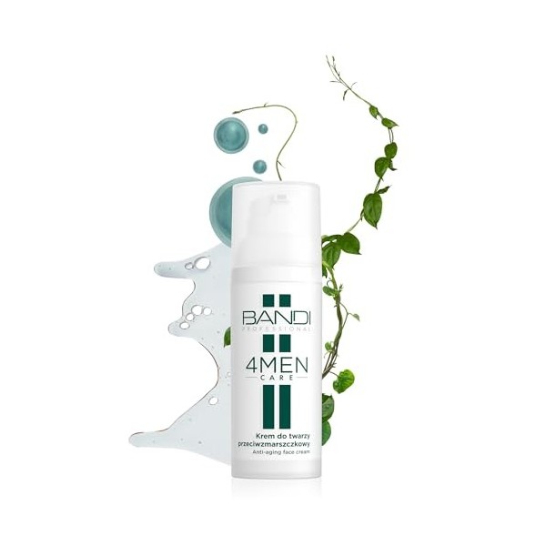 Bandi - Crème Visage Homme Hydratante Anti-âge Soin Visage Homme Mature Réduit Rides Régénère et Apaise la Peau Stimule le Te...