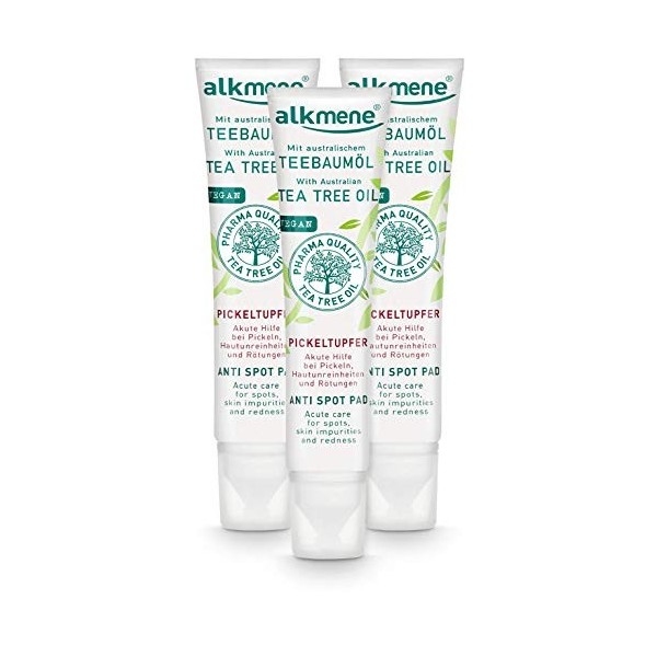 alkmene SOS Anti bouton visage à lhuile darbre à thé - Soin bouton visage, impuretés, rougeurs - Stick bouton visage végan 