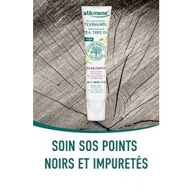 alkmene SOS Anti bouton visage à lhuile darbre à thé - Soin bouton visage, impuretés, rougeurs - Stick bouton visage végan 