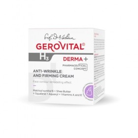 Gerovital H3 Derma+, Crème Anti-Rides Fermeté, Type de Peau : Sèche Sensible Déshydratée Mature, 50ml