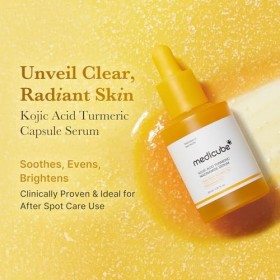 medicube Kojic Acid Turmeric Clarifying & Balancing Capsule Serum for Troubled Skin | Soothing & Brightening Facial Serum | N