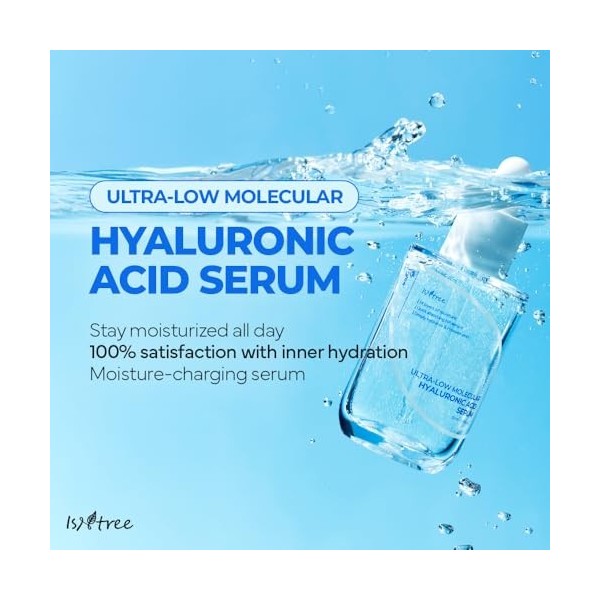 IsNtree Sérum à lacide hyaluronique à très faible masse moléculaire 50 ml, 1,69 fl.oz | Sérum dacide hyaluronique à absorpt