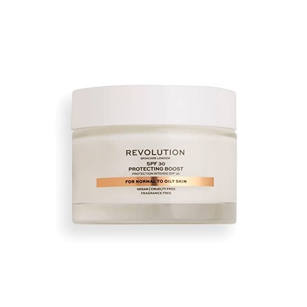 Revolution Skincare London, Crème hydratante, SPF30, peau normale à grasse, 50ml Crème Jour et Nuit
