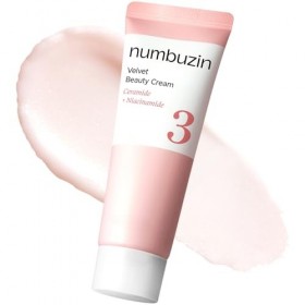 numbuzin No.3 Velvet Beauty Cream, 2,02 oz / 60 ml | Booster de maquillage impeccable, uniformiser la texture de la peau, fin