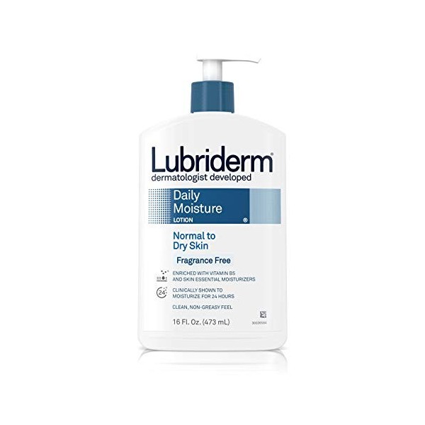Lubriderm Lotion hydratante à usage quotidien pour peaux normales à sèches - Non parfumée - 475 ml