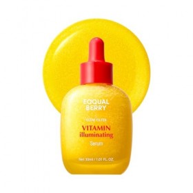 EQQUALBERRY Vitamin Illuminating Serum 30ml – Sérum Visage Éclat avec Vitamine C d’Acerola, Niacinamide et Arbutine – Hydrata
