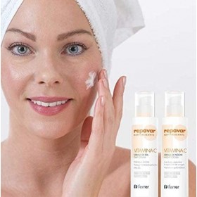 Repavar Crème de jour Revitalisante avec Action Hydratante - à la Vitamine C et Pollustop - Protège la Peau de la Pollution e