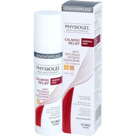 PHYSIOGEL Calming Relief Crème de jour teintée anti-rougeurs SPF30 – Soin du visage apaisant pour les peaux sujettes à la ros