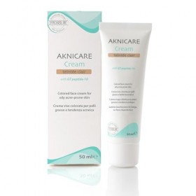 Synchroline - Aknicare Cream Teintée Clair Crème Visage Colorée 50 Ml Anti-Imperfections Peau Grasse et Impure Avec Acide Sal