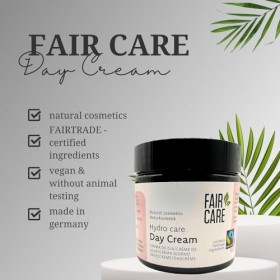 FAIR CARE Fairtrade Crème de jour 100 ml – Soin du visage Fairtrade à labricot et au thé vert – Soin de jour hydratant – Crè