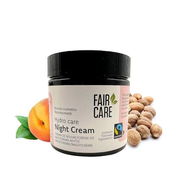 FAIR CARE Fairtrade Crème de jour 100 ml – Soin du visage Fairtrade à labricot et au thé vert – Soin de jour hydratant – Crè