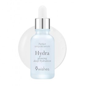 [9Wishes] Hydra Ampoule Serum Ⅱ Hydratant Longue Durée pendant 72 heures, 3,5 Fl. Oz, Sérum hydratant pour le visage avec 8 c