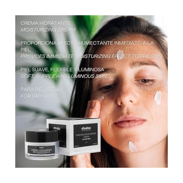 DBullón Profesional Crème hydratante à la camomille pour peau sèche - 50 ml