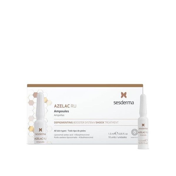 Sesderma Azelac Ru Ampoules – Réduire et à prévenir les taches cutanées – 10 ampoules x 1,5 ml