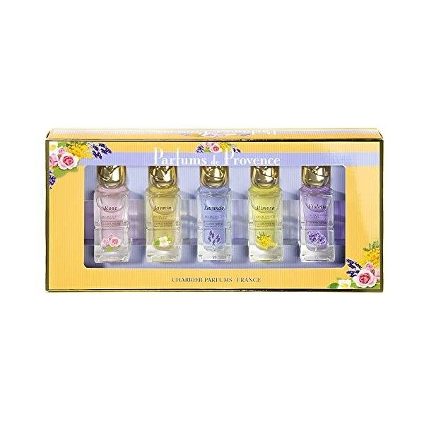 Charrier Parfums De Provence Coffret De 5 Eaux de Toilette Miniatures, Floral, 54 ml