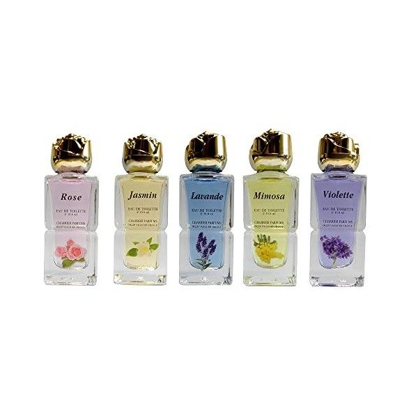 Charrier Parfums De Provence Coffret De 5 Eaux de Toilette Miniatures, Floral, 54 ml