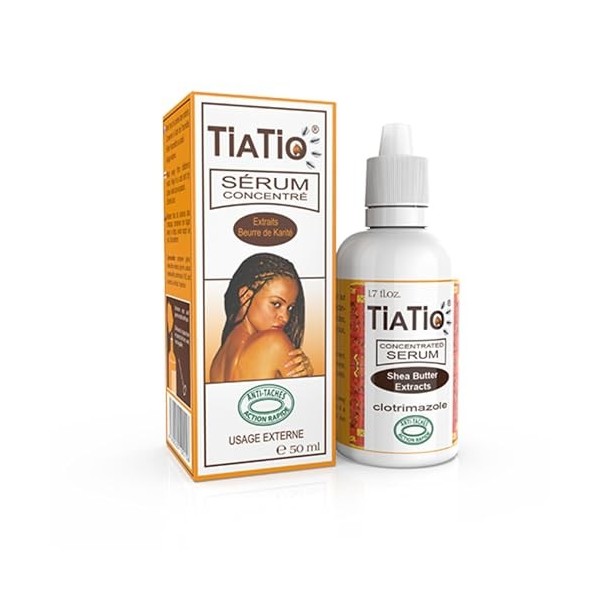 Tiatio Sérum Corporel Concentré – 50 ml | Unifie le Teint, Hydrate et Réduit l’Apparence des Taches | Enrichi en Karité, Vita