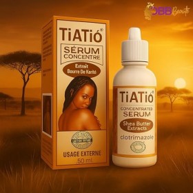 Tiatio Sérum Corporel Concentré – 50 ml | Unifie le Teint, Hydrate et Réduit l’Apparence des Taches | Enrichi en Karité, Vita