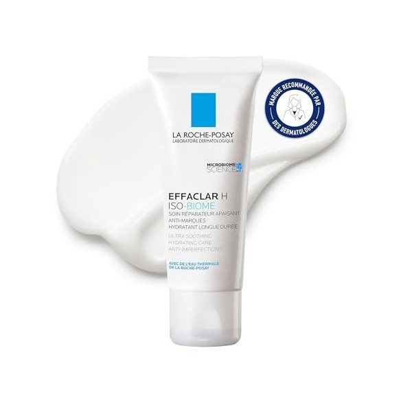 La Roche-Posay - Effaclar H Iso-biome - Soin Visage Réparateur Apaisant Anti-Marques - Crème Visage Enrichie en Niacinamide -...