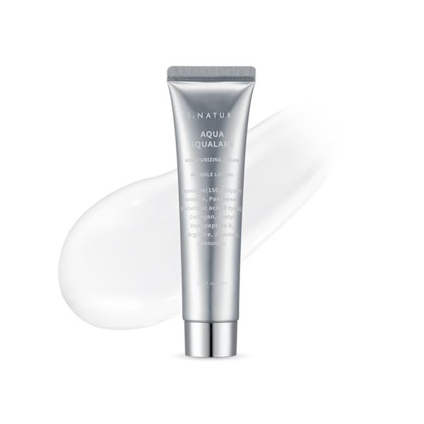 S.NATURE Hydratant Aqua Squalane, 60 ml, hydratant, quotidien, apaisant, hydratant, nourrissant, élimine les pores et le sébu