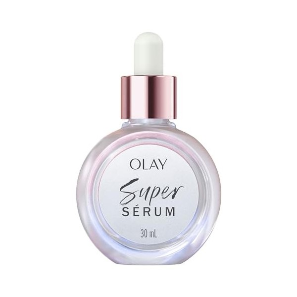 Olay Super Serum, Sérum Hydratant pour le Visage à la Vitamine C, Niacinamide, Peptide de Collagène, Soin Anti-Âge et Éclat, 