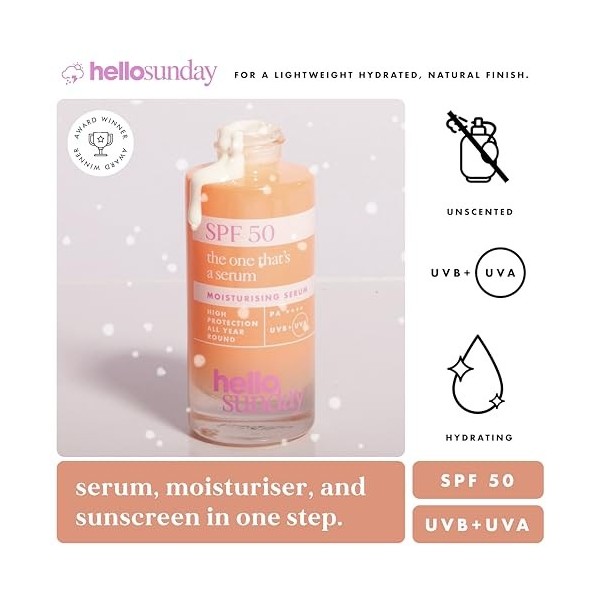 The One Thats a Serum SPF 50 by Hello Sunday for Unisex - 1.1 oz Serum