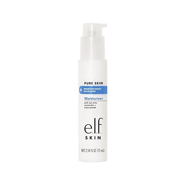e.l.f. Skin Pure Skin Hydratant quotidien crémeux et léger pour un teint hydraté, fabriqué avec du lait davoine, de lallant C...