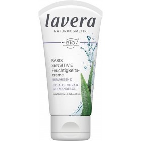 lavera Basis Sensitiv Crème hydratante apaisante – Cosmétique naturel – Végétalien – Aloe Vera & Huile damande bio – Hydrata