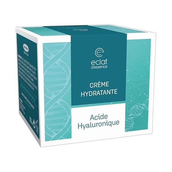 ECLAT D’ESSENCE Crème Acide Hyaluronique 50ml | Creme Hydratant Visage et Réduction des Rides | Avec Extraits Naturels et Squ...
