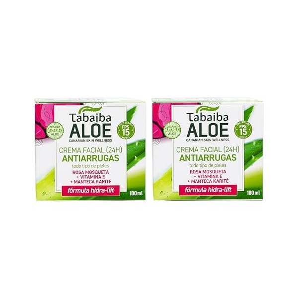 Crème vieillissante visage régénérante 24h 100ml Tabaibaloe x 2 unités