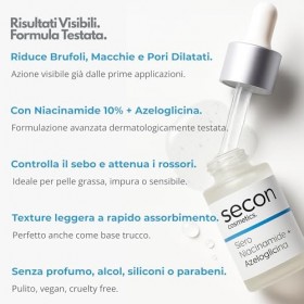 Sérum facial niacinamide et azéloglycine, anti-imperfections, sébum équilibrant, minimise les pores dilués, acné boutons et p